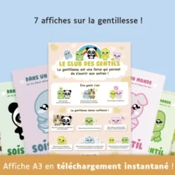 Affiches sur la gentillesse - Le club des gentils !