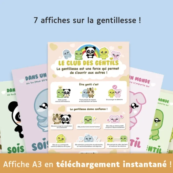 Affiches sur la gentillesse - Le club des gentils !