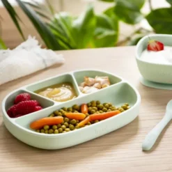Assiette ventouse à compartiments