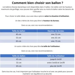 Ballon d'assise dynamique Bouncyband - 55 cm