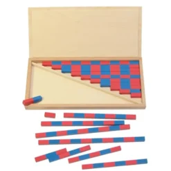 Barres rouges et bleues Montessori