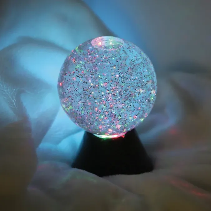 Boule lumineuse à paillettes