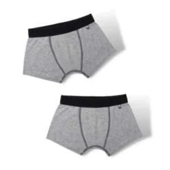 Boxers garçon ultra doux gris - Lot de 2