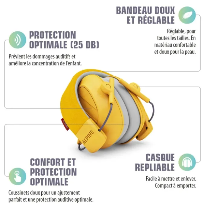 Casque antibruit enfant - Violet