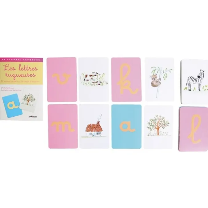 Coffret Montessori lettres rugueuses