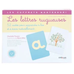 Coffret Montessori lettres rugueuses