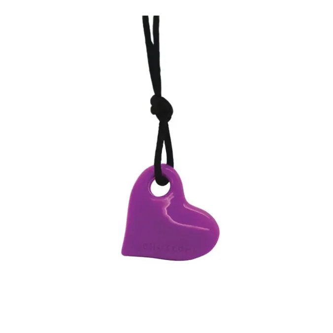 Collier cœur - raisin violet