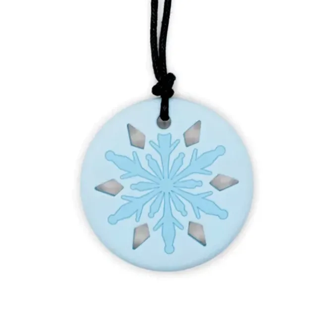 Collier flocon de neige - blanc