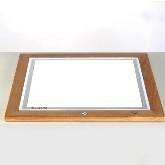 Console bois avec table lumineuse