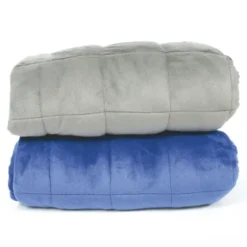 Couverture lestée 50 x 70 cm - 2 kg - bleu/gris foncé