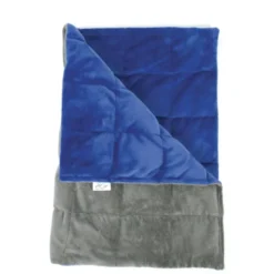 Couverture lestée 50 x 70 cm - 2 kg - bleu/gris foncé