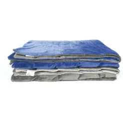 Couverture lestée 100 x 150 cm - 3 kg - bleu/gris foncé