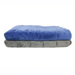 Couverture lestée 100 x 150 cm - 3 kg - bleu/gris foncé