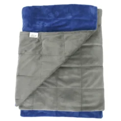 Couverture lestée 100 x 150 cm - 3 kg - bleu/gris foncé