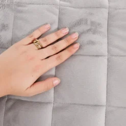 Couverture lestée 50 x 70 cm - 2 kg - gris clair/gris foncé