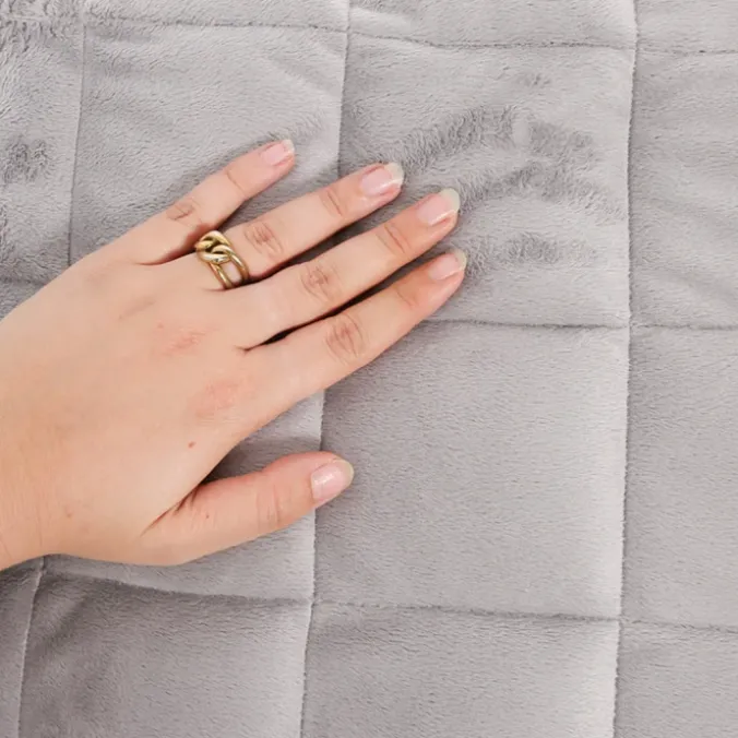 Couverture lestée 100 x 150 cm - 3 kg - gris clair/gris foncé