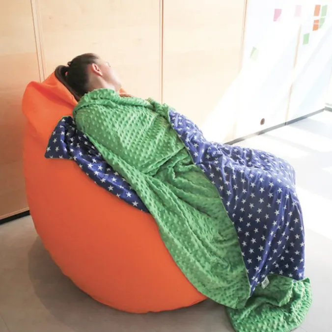 Couverture lestée - 100 x 150 cm - 3 kg - vert