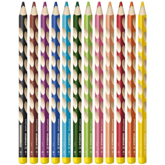 Crayons de couleur easy par 12 - Gaucher