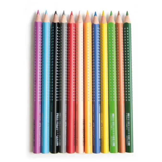 Crayons de couleur jumbo grip x 12