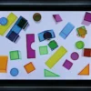 Cubes translucides multicolores par 50