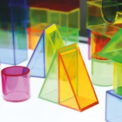 Cubes translucides multicolores par 50