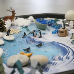 Décor monde hivernal pour bac d'exploration
