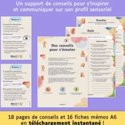 Des conseils pour s'écouter, fiches pour le profil sensoriel