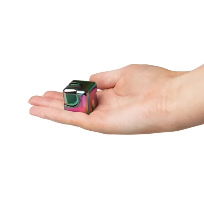 Fidget cube métallique rotatif