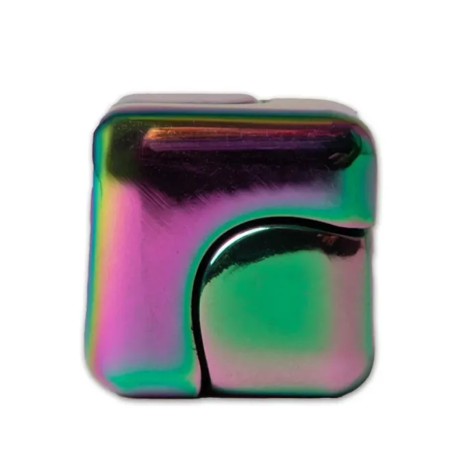 Fidget cube métallique rotatif