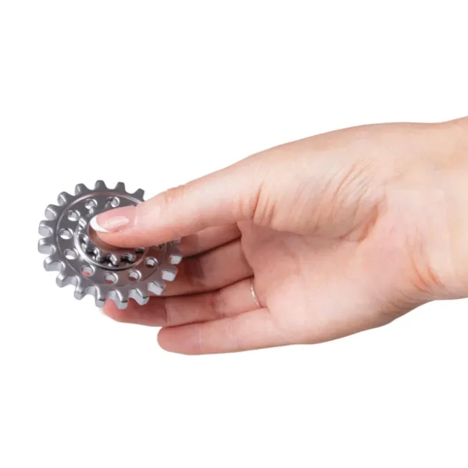 Fidget gear spinner métallique