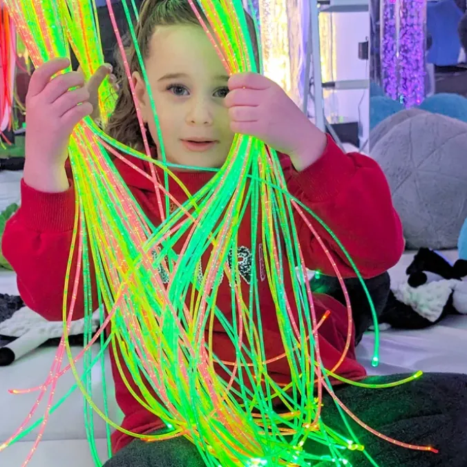 150 fils de fibres optiques colorés - 1,5 m