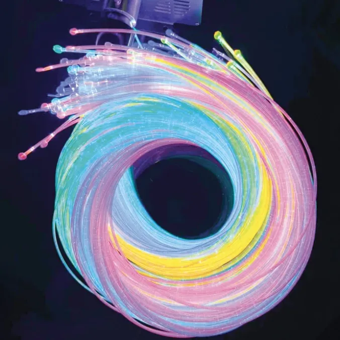 150 fils de fibres optiques colorés - 1,5 m
