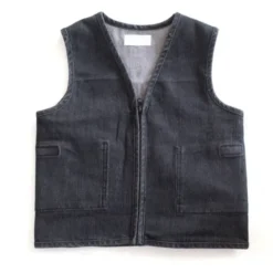 Gilet stretch en jean noir lesté