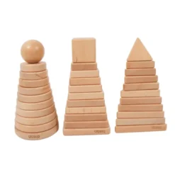 Jeu d'encastrement en bois - 3 formes