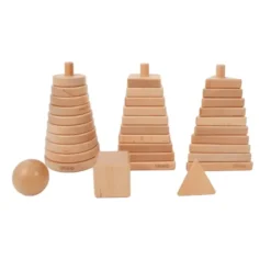 Jeu d'encastrement en bois - 3 formes