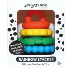 Jouet de dentition à empiler arc-en-ciel