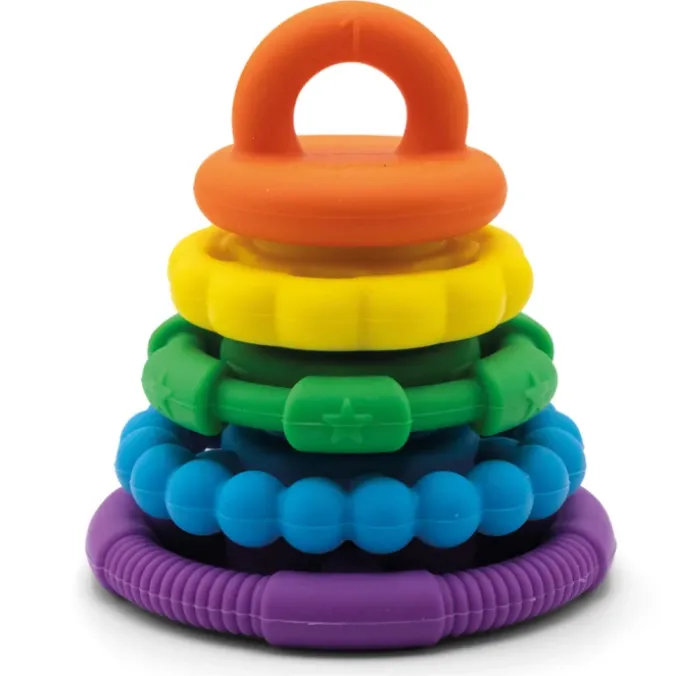 Jouet de dentition à empiler arc-en-ciel