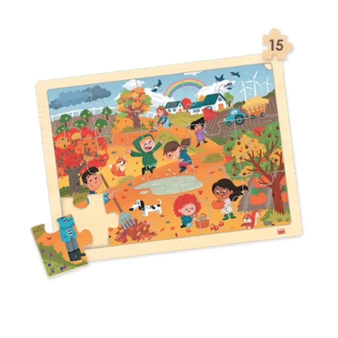 Lot de 4 puzzles les quatre saisons et un monde durable