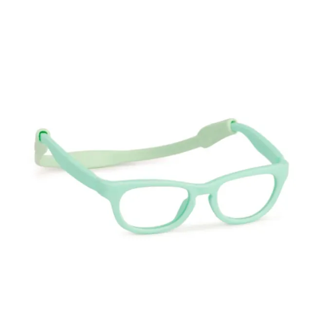 Lunettes turquoise pour poupée inclusive