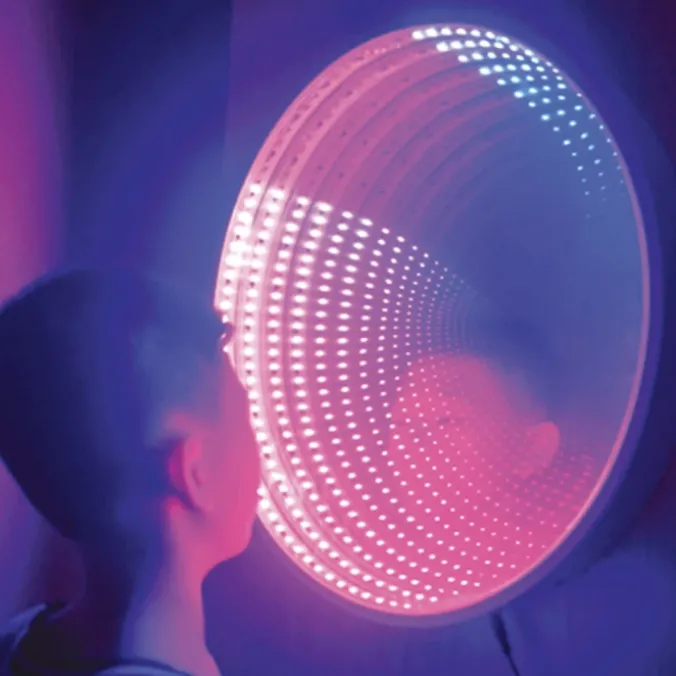 Miroir infini avec télécommande