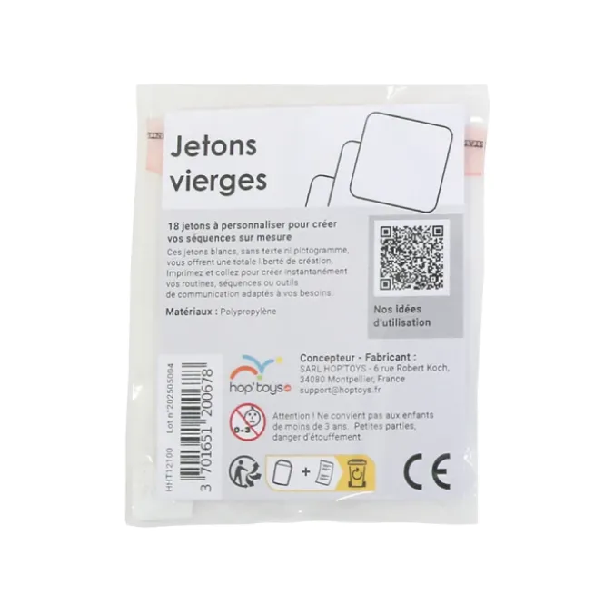 Pack 18 - jetons vierges