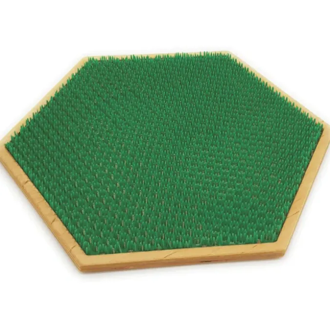 Panneau sensoriel hexagonal - herbe dure