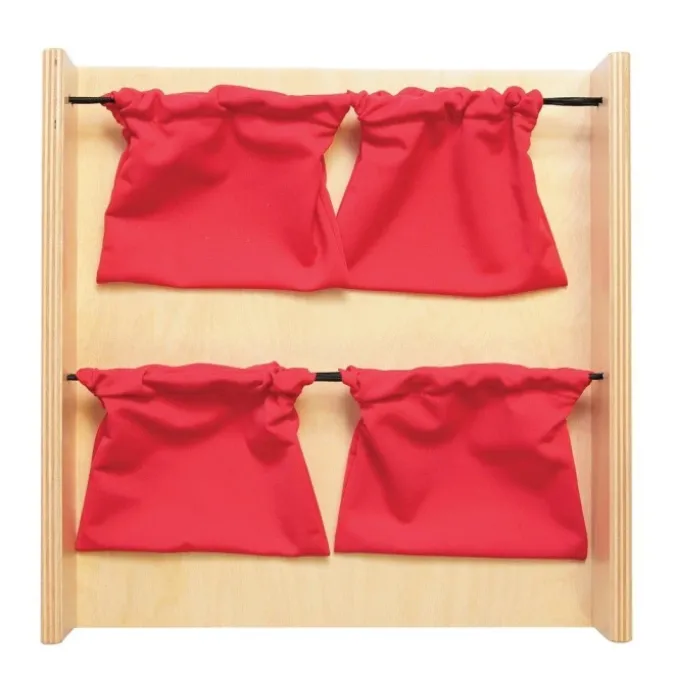 Panneau sensoriel tactile - Panneau sacs tissu
