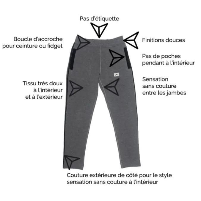 Pantalon Air Slim enfant - Gris