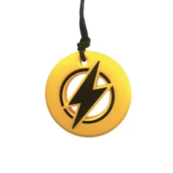 Pendentif à mâcher éclair jaune