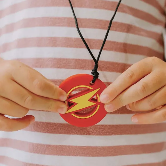 Pendentif à mâcher éclair rouge