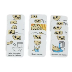 18 pictogrammes - Aller aux toilettes - Style kawaii