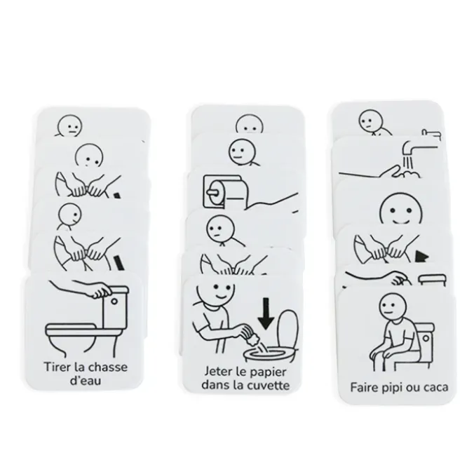 18 pictogrammes - Aller aux toilettes - Style épuré