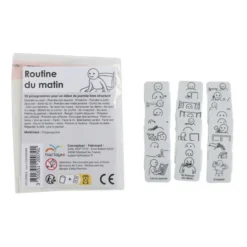 30 pictogrammes - Routine du matin - Style épuré