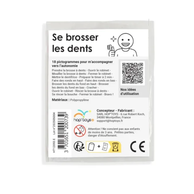 18 Pictogrammes - Se brosser les dents - Style épuré